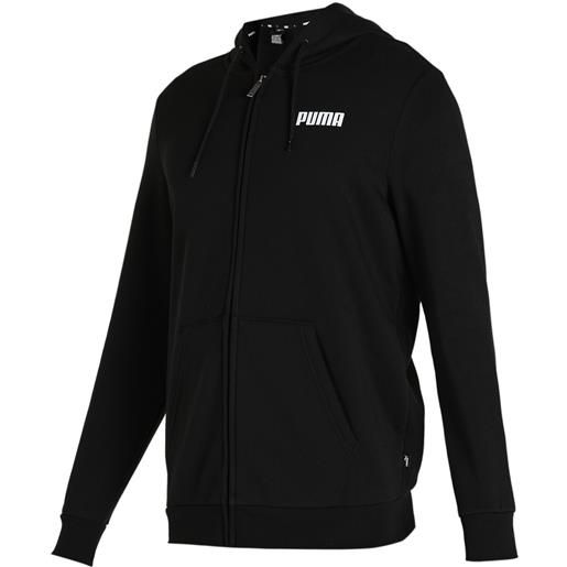 PUMA maglia in pile essentials con zip intera da uomo, abbigliamento, nero, xxl