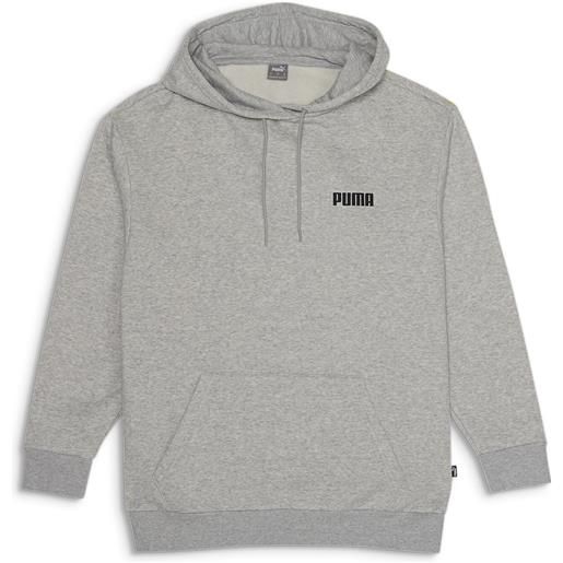 PUMA felpa con cappuccio in pile wardrobe essentials vestibilità comoda da uomo, abbigliamento, grigio, xl