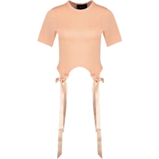 Simone Rocha bow-tail t-shirt - arancione