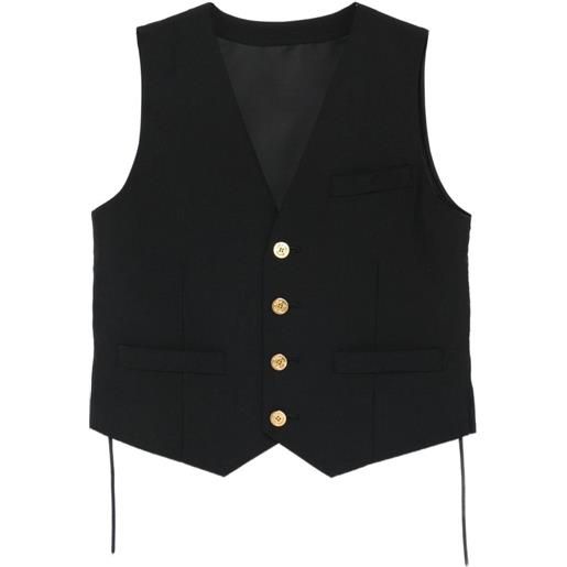 sacai gilet con bottoni - nero