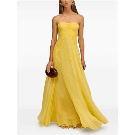 Cult Gaia abito da sera ritz con arricciatura - giallo