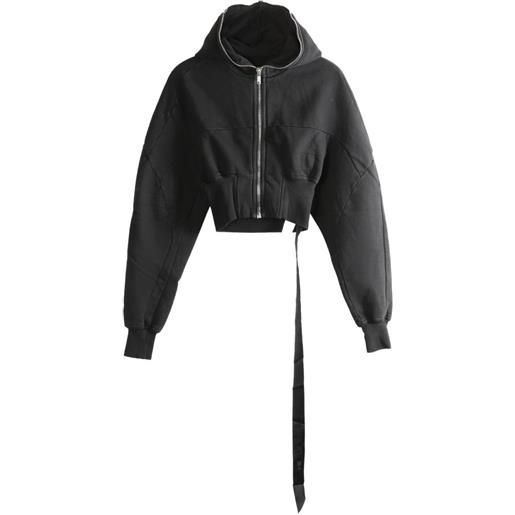 Rick Owens DRKSHDW felpa con cappuccio e zip - nero