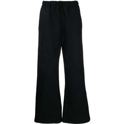 032c pantaloni sportivi svasati con stampa - nero