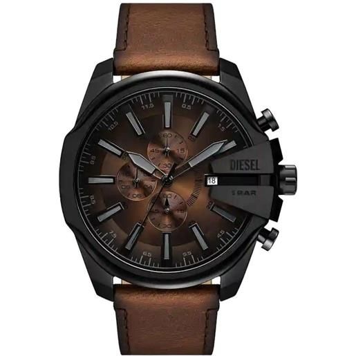 MEGIR Orologio Uomo Quadrato Con Cinturino In Pelle, Cronografo Al