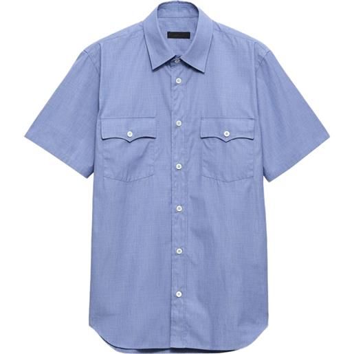 Prada camicia in popeline - blu