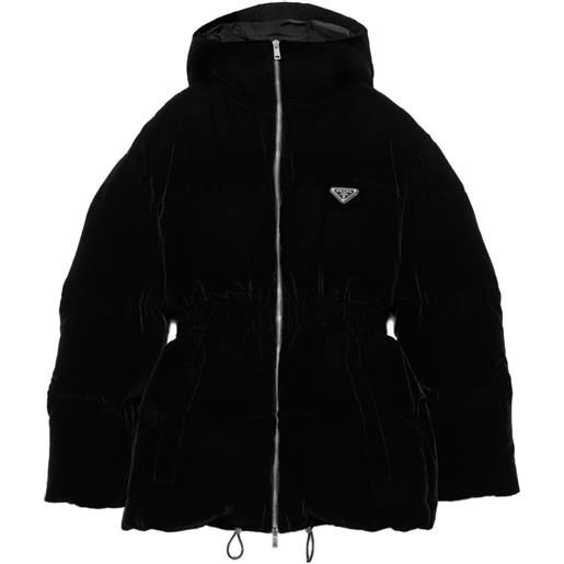 Prada piumino in velluto - nero