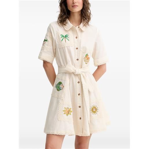 NEVER FULLY DRESSED chemisier con ricamo - toni neutri