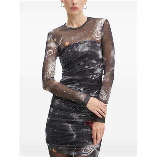 MOSCHINO JEANS abito con stampa - nero