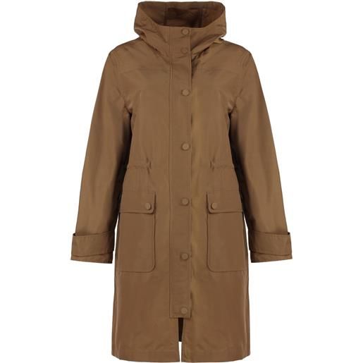 Yves Salomon parka con cappuccio - marrone