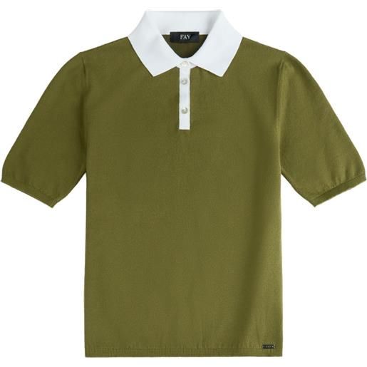 Fay polo con colletto - verde