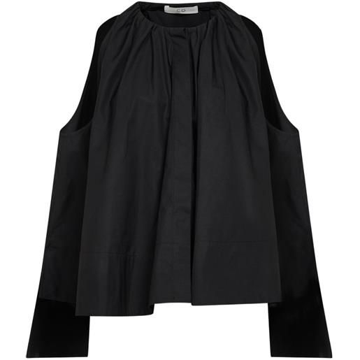 Co blusa con dettaglio cut-out - nero