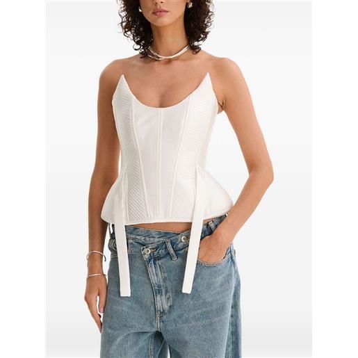 MOOS STUDIO top senza spalline - bianco