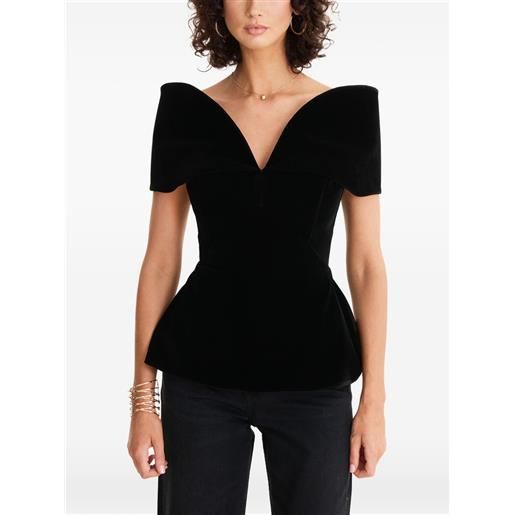 MOOS STUDIO top con scollo a v - nero