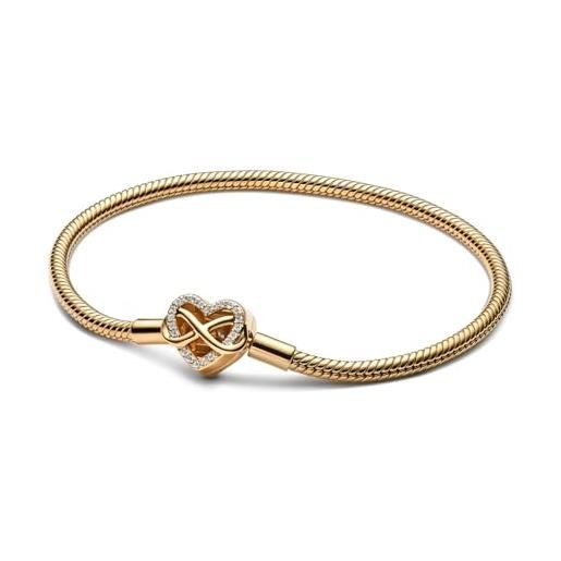 Elli Bracciale Simbolo Infinito – Argento Sterling 925, Gioiello Donna, Fatto A Mano, Regalo In Confezione Velluto