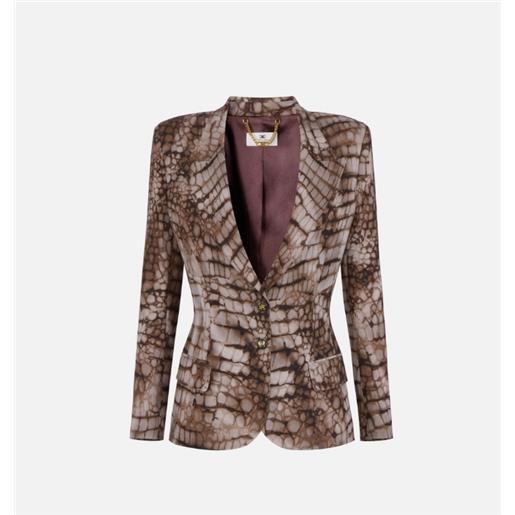 ELISABETTA FRANCHI alligator print jacket