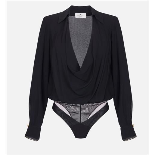 ELISABETTA FRANCHI viscose georgette bodysuit