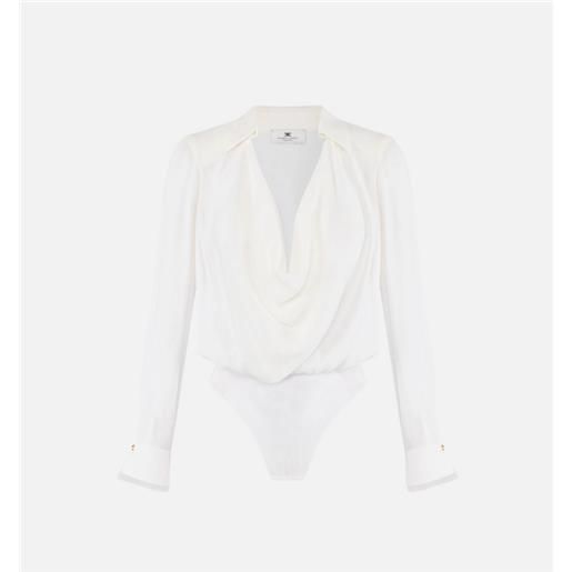 ELISABETTA FRANCHI viscose georgette bodysuit