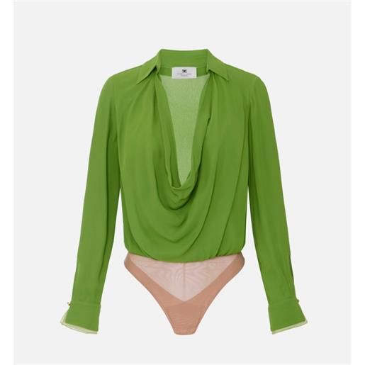 ELISABETTA FRANCHI viscose georgette bodysuit