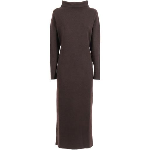 P.A.R.O.S.H. abito midi a collo alto - marrone