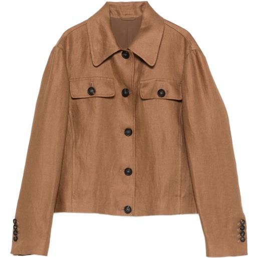 Brunello Cucinelli giacca con tasche - marrone
