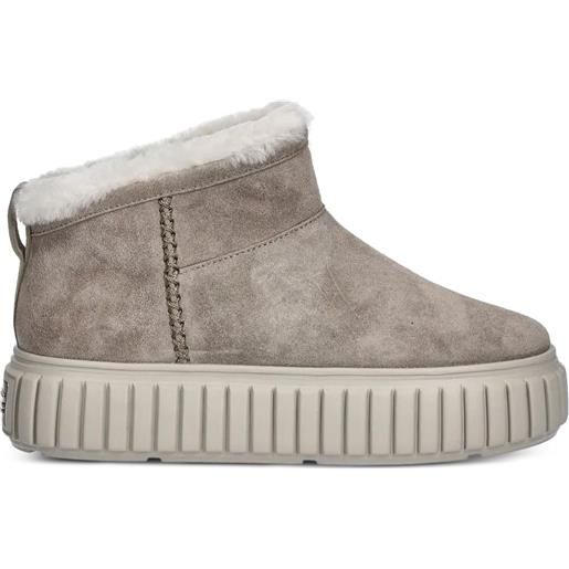 Kennel & Schmenger mules con suola rialzata e interno in shearling - grigio