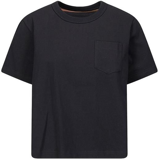 sacai t-shirt a righe - nero