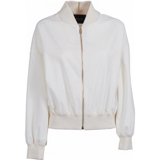 FABIANA FILIPPI bomber collo alto in frescolana tecnico, finiture in m