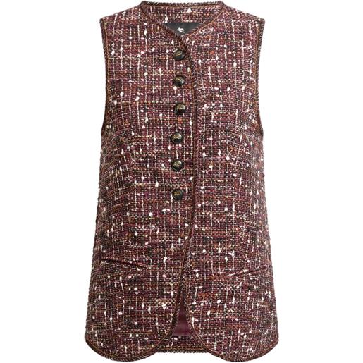 ETRO gilet con bottoni - rosso