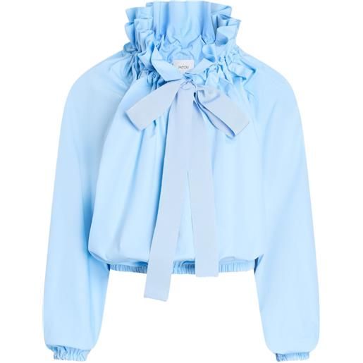 Patou top con ruches - blu