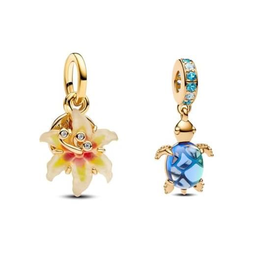 RomaLab 6 ciondoli Tartaruga Argento Tibetano Charm Ciondolo Tartarughe