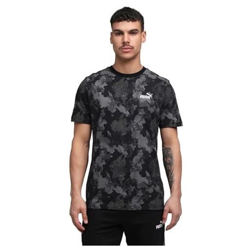 PUMA t-shirt essentials camo da uomo l, black