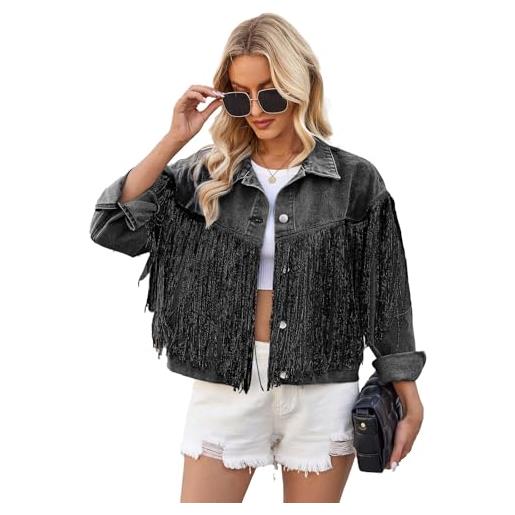 Giacca Bomber Donna Allegra K Con Paillettes Oro - Corta, Con Cerniera E Lucida Per Serate E Feste
