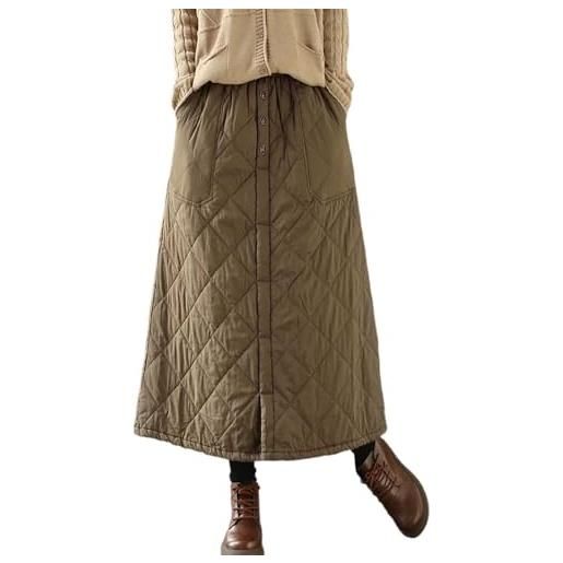 Shownicer Gonna Lunga Estiva Donna – Vita Alta A-Linea, Tessuto Leggero, Elastico In Vita, Maxi Gonna Da Spiaggia E Tempo Libero, Taglie EU - 5