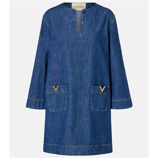 Valentino miniabito vgold in chambray