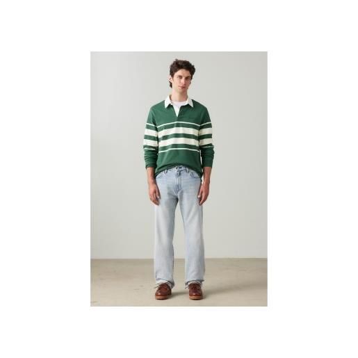 Levi's per uomo. 000lo-0005 jeans 555 rilassati blu dritti [3150743], casual, cotone, denim