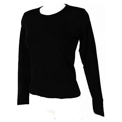 RAGNO t-shirt girocollo donna manica lunga caldo cotone articolo 074529, 020 nero, xl