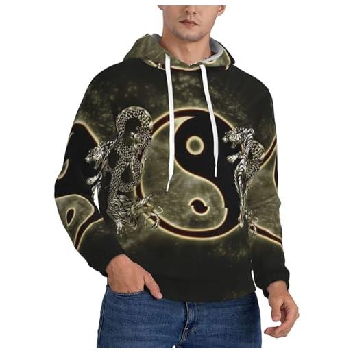 Neverless Felpa Con Cappuccio Uomo Oldschool Print Tiger – Stampa Tigre E Scritta Old School – Felpa In Cotone E Poliestere – Streetwear Casual Taglie Forti - 2