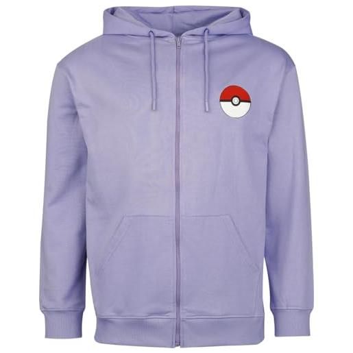 Pokémon gengar uomo felpa jogging lilla xxl 60% cotone, 40% poliestere regular