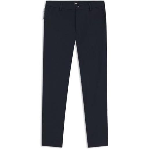 BOSS pantaloni con fit moderno in twill di misto cotone, blu scuro