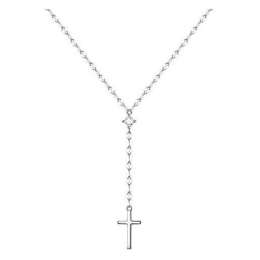 Collana Donna Tuscany Silver In Argento Sterling 925 Con Zirconia Cubica E Ceramica - Eleganza Moderna - 3