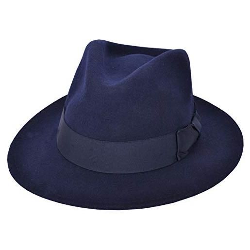 Cappello da donna in feltro retrò a tesa larga in finta lana
