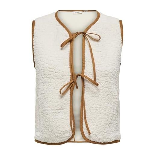 ONLY vest onlagate s/l-gilet teddy swt, betulla, l donna