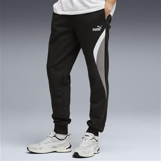 PUMA pantaloni sportivi a blocchi di colore essentials da uomo, accessori, nero, s