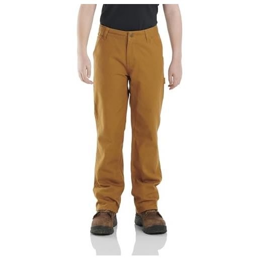 Carhartt salopette da bambino ck8311 in tela lavata - ragazzo, Carhartt, marrone, 14