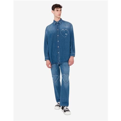 Moschino - pantalone in denim blu di cotone - blu