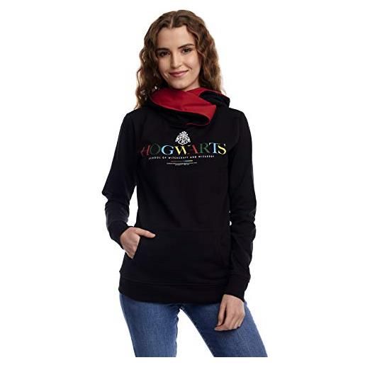 Harry Potter hogwarts - felpa con collo sciallato da donna multicolore xl