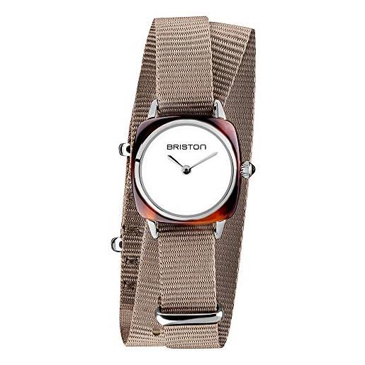 Orologio Donna Con Quadrante Ovale Dorato E Cinturino In Acrilico Effetto Tartaruga - Movimento Giapponese