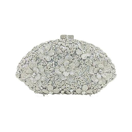 Pochette Da Sera Con Strass E Cristalli Per Donna - Borsa A Tracolla Per Matrimonio, Feste, Ballo - Clocolor