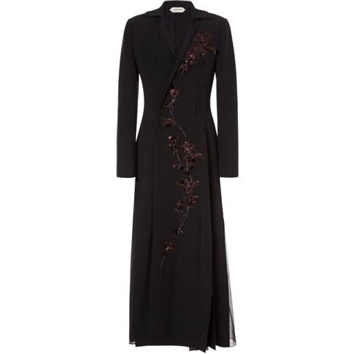 Alberta Ferretti abito lungo con paillettes - nero