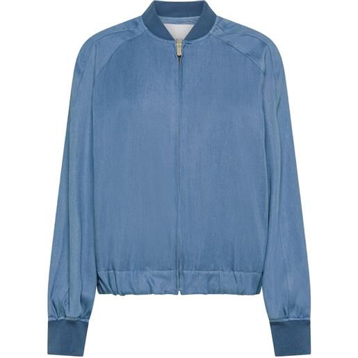 Cruna bomber dalia con zip - blu